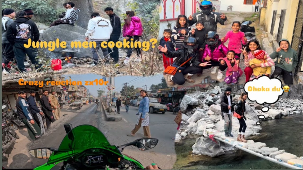 A day out with my superbikes ♥️.. ZX10r & BMW s1000rr pro | cooking in jungle 😍| river side fun 🤩 
