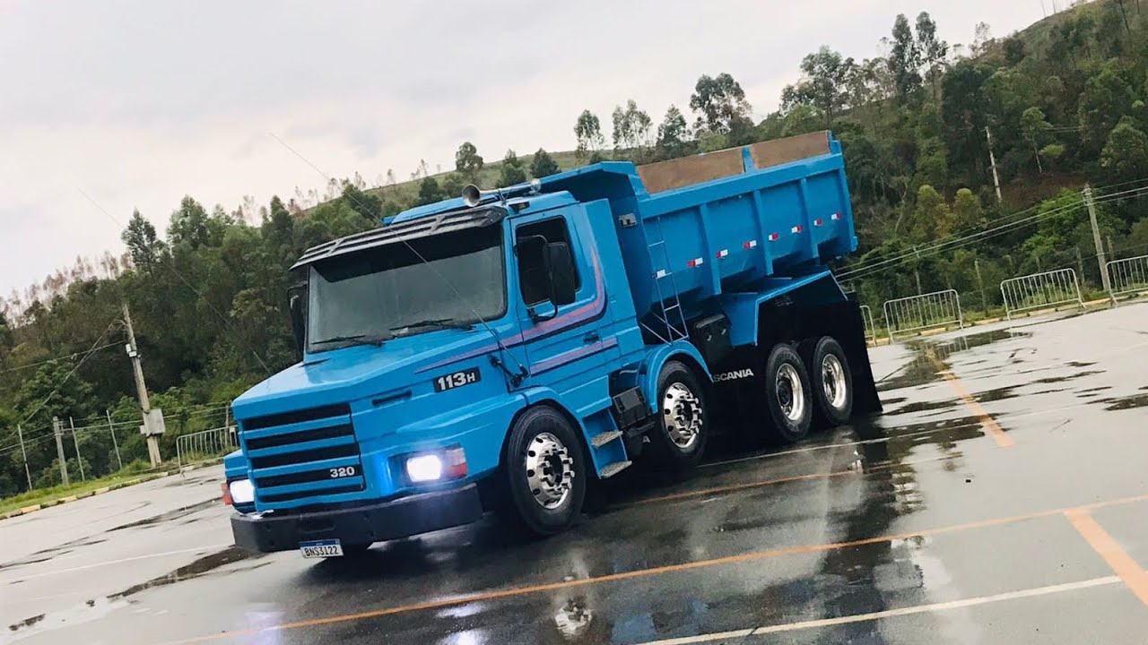 Scania 112 truck caçamba quarto eixo top demais
