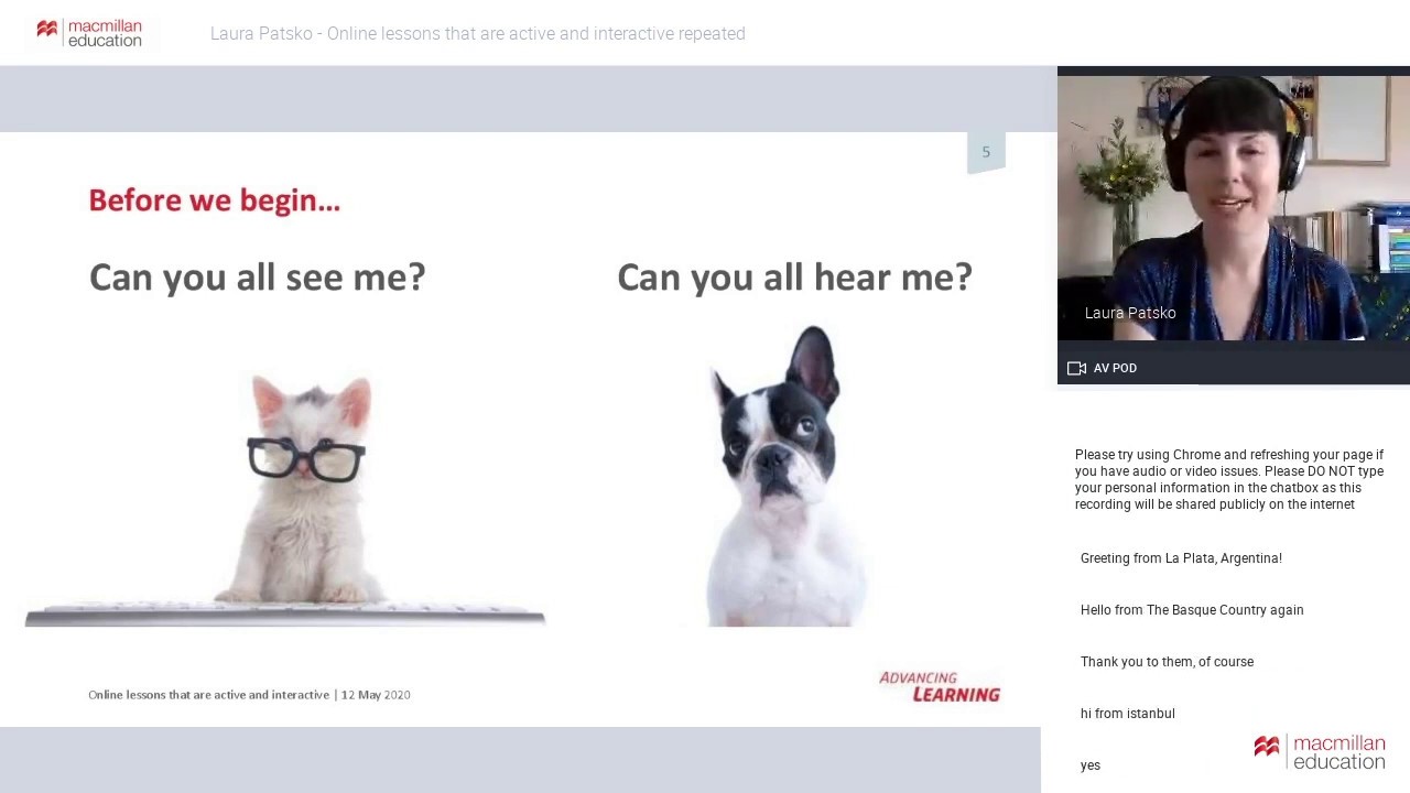 Making online synchronous classes more active and interactive [Advancing Learning Webinar]