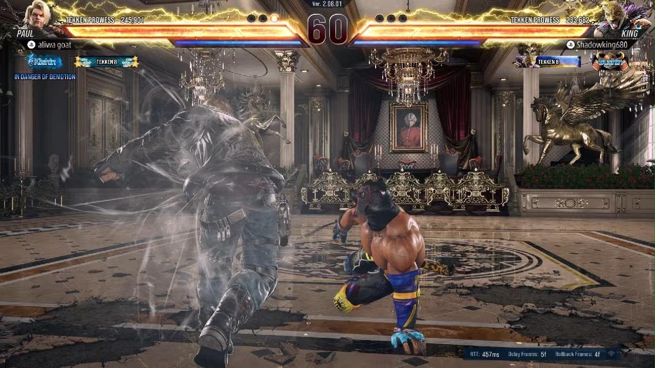 TEKKEN8  playing King on auto pilot in rank match  vs paul