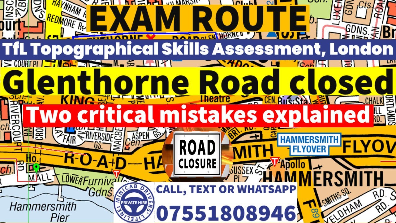 Glenthorne Road closed | Hammersmith Flyover | TfL Topographical Skills Assessment 2025 real exam
