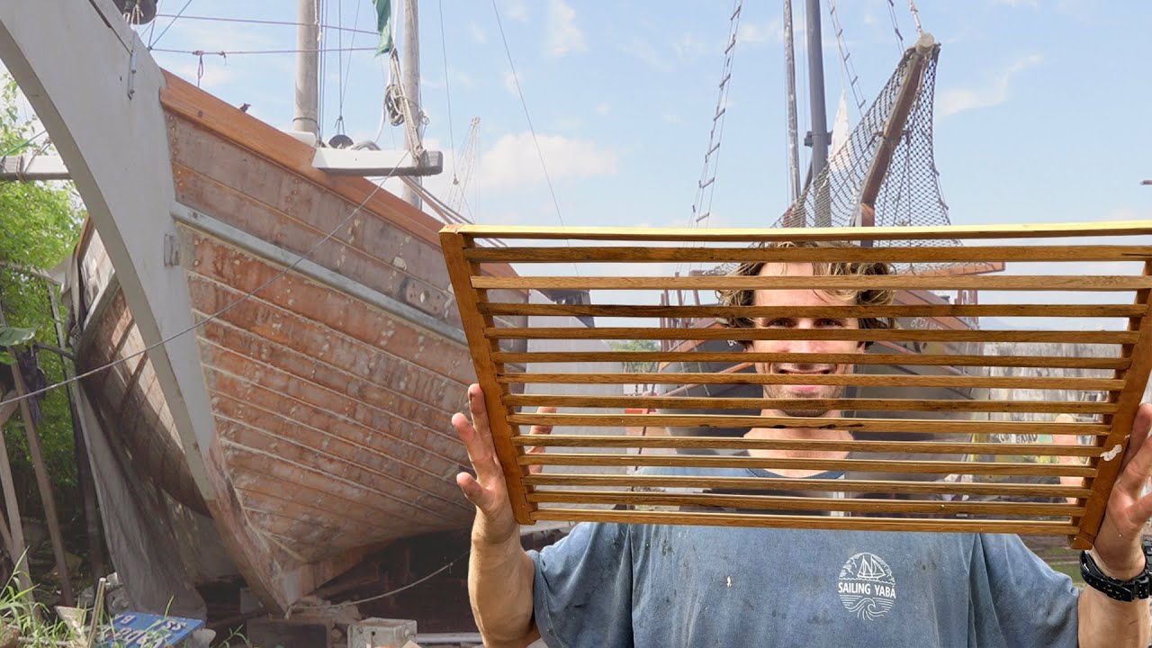 Transforming Salvaged Wood into Stunning Furniture for a Classic Wooden Boat — Sailing Yabá 123