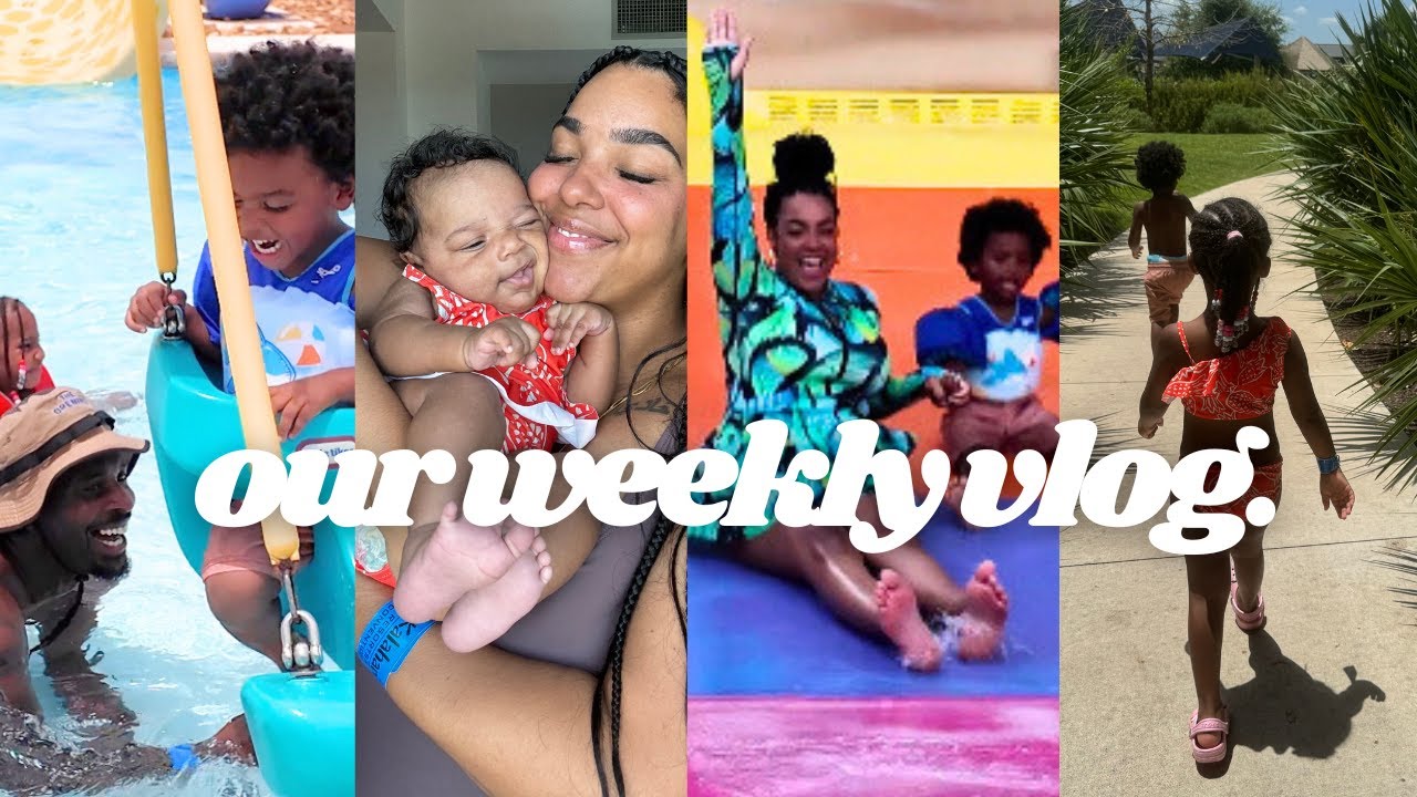 Our Weekly Vlog | family of 6 travel to Kalahari Resort + waterpark + room tour + what we ate