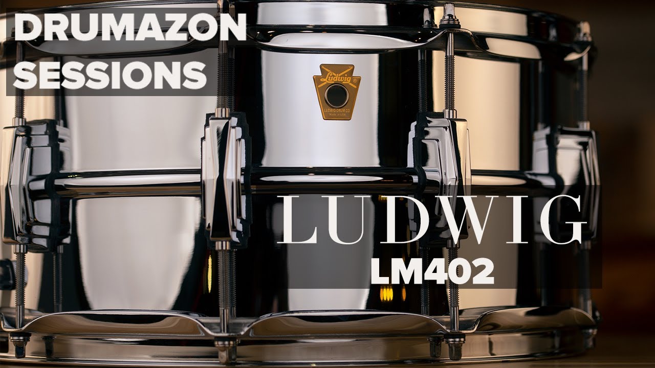 Ludwig 14 x 6.5 LM402 Supraphonic Snare Drum Video Demonstration from Drumazon Feat. Rocky Morris