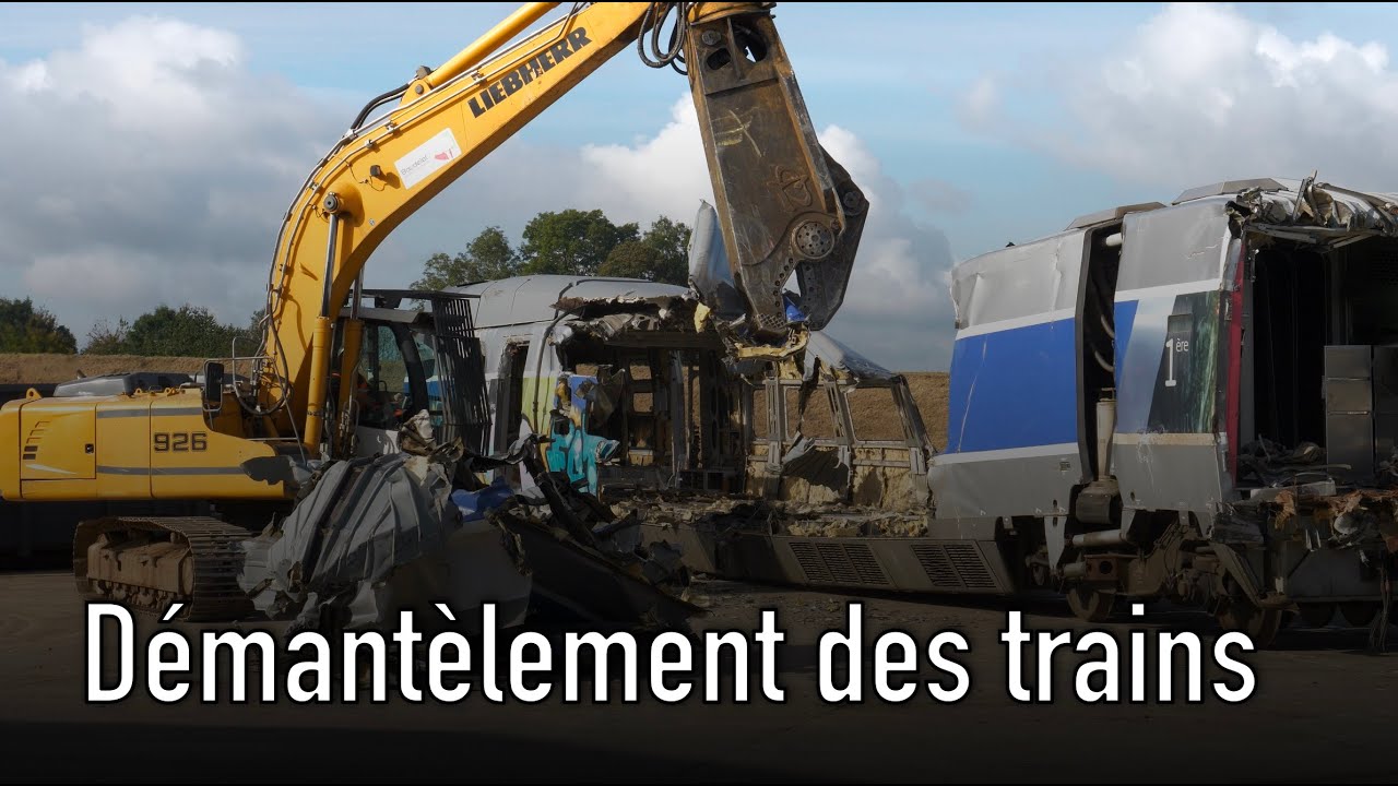 Le plus grand site de démantèlement de trains de France s’active
