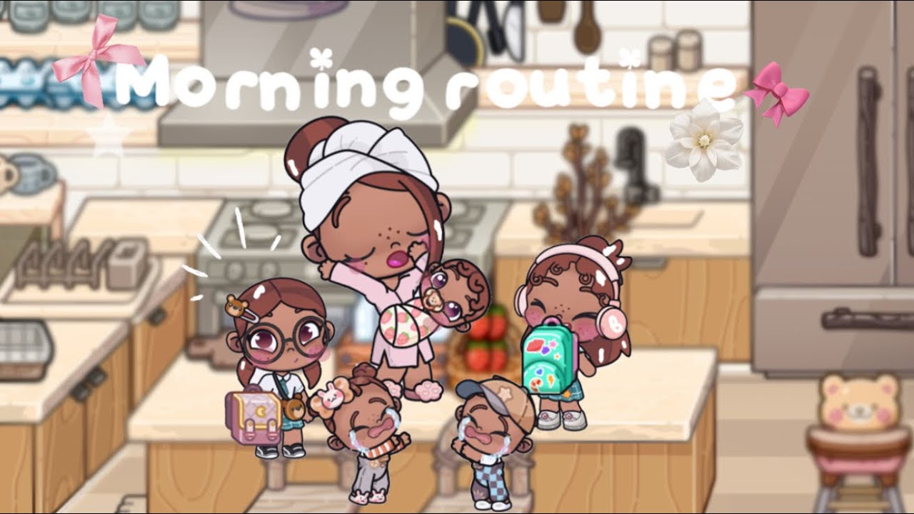 Morning routine 🎀🍡🤍 *with voice* ||||Avatar world 🌎 