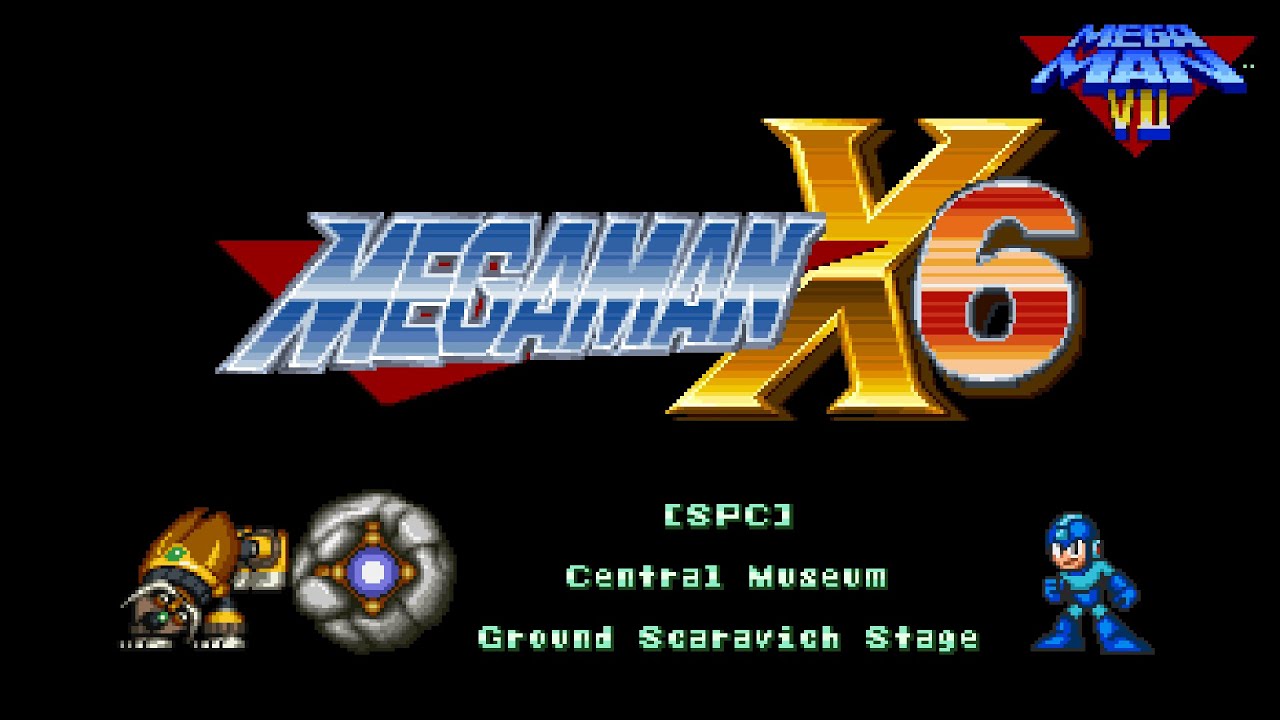 Mega Man X6 - Central Museum - Ground Scaravich Stage - MMX+MM7 SNES Ver.