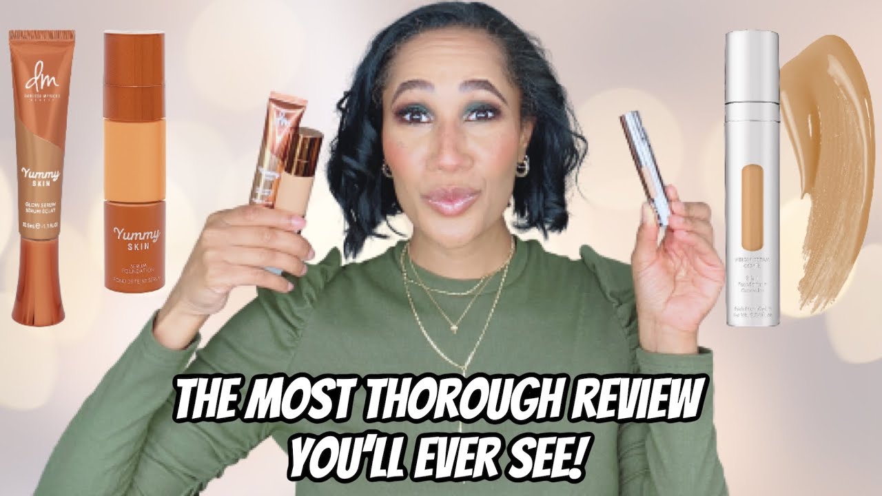 DANESSA MYRICKS YUMMY SKIN COLLECTION! | Yummy Skin Serum vs Vision Cream Cover | 8HR Wear Test