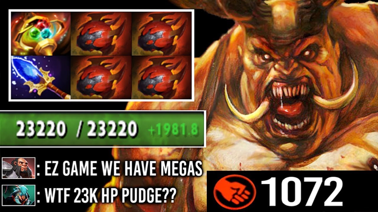 23000 HP +1072 STR 7.23 APEX Pudge vs Megas Most Crazy Def Comeback ft Pro Dusa Fun 5k MMR Dota 2