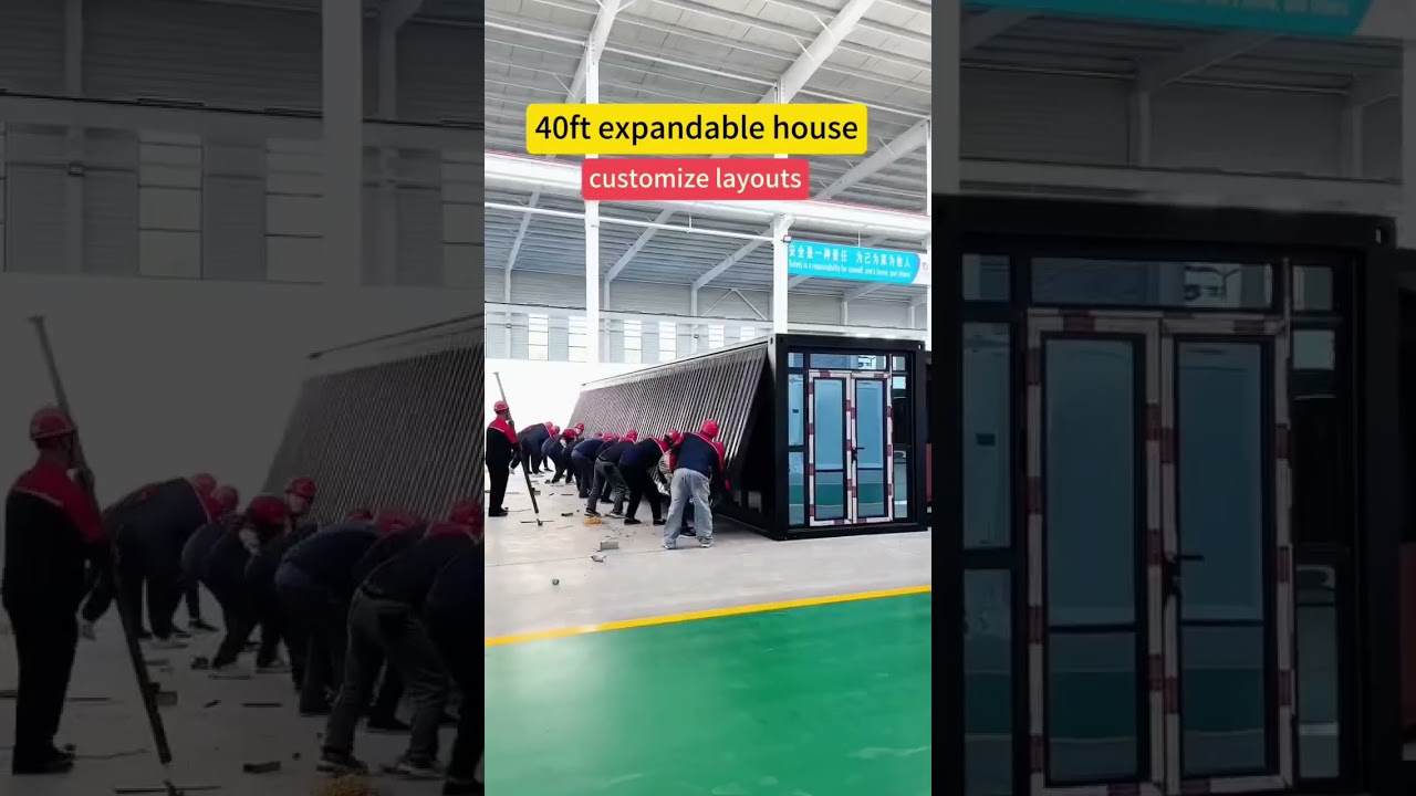 40FT Expandable container houses  #tinyhomes #tinyhousenation #containerhouse