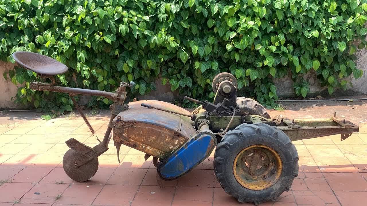 Restoration the Rusty Old Tiller // Skills for Restoration and Reusing Agricultural Tillers