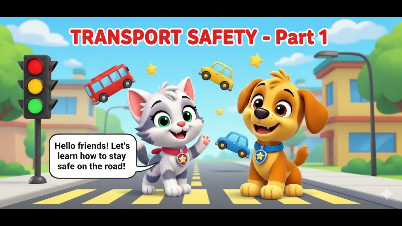 Transport Safety 🚦 | Part 1 | Learning Videos for Kids | Tiny Tales Garden