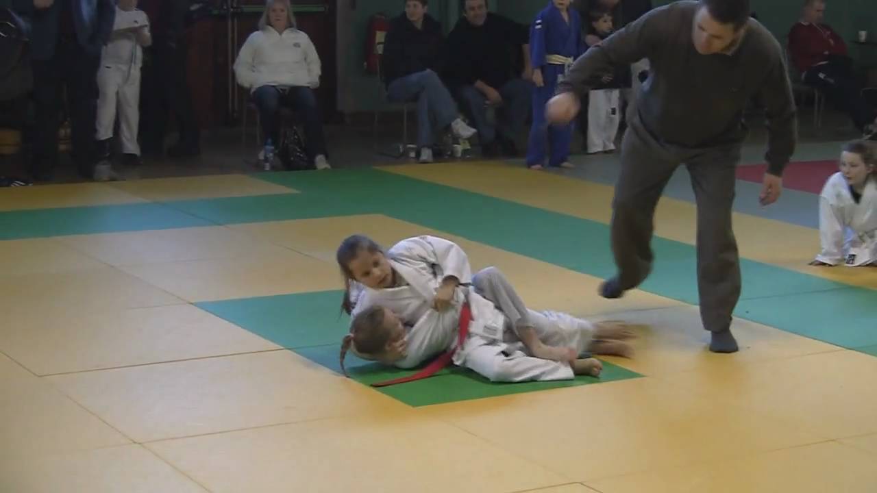 Kids judo competition in Ireland.