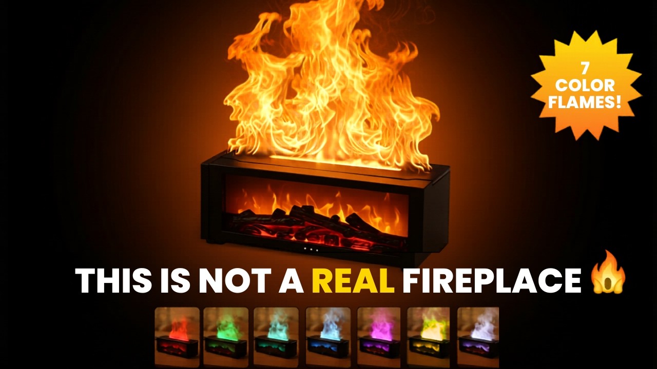 🔥 3D Fireplace Flame Diffuser: You Won't Believe Your Eyes 🔥😍