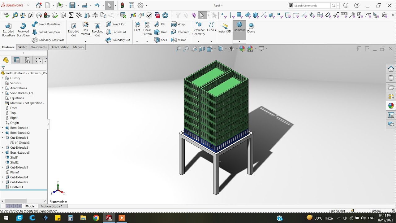 ☑️How to make Basket rack in Solidworks