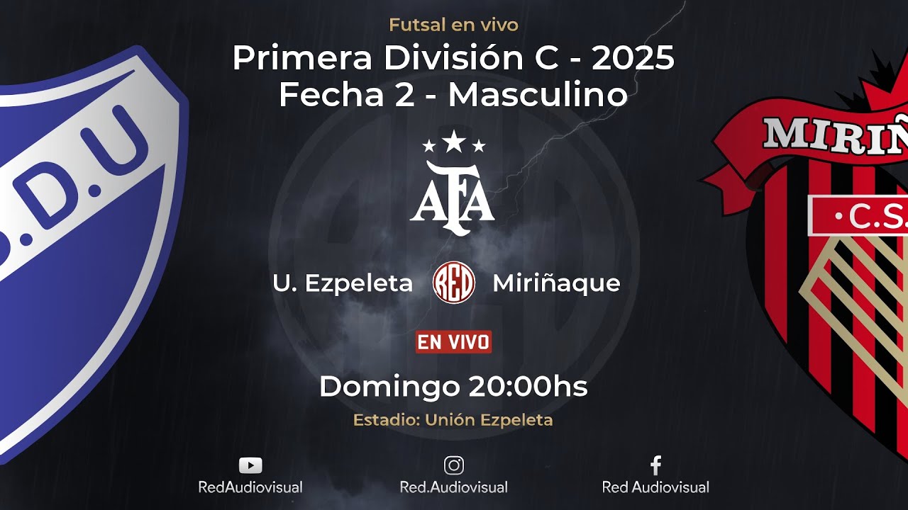 🔴 Unión Ezpeleta vs Miriñaque - Fecha 2 - Primera División C - Futsal AFA 2025 - Masculino