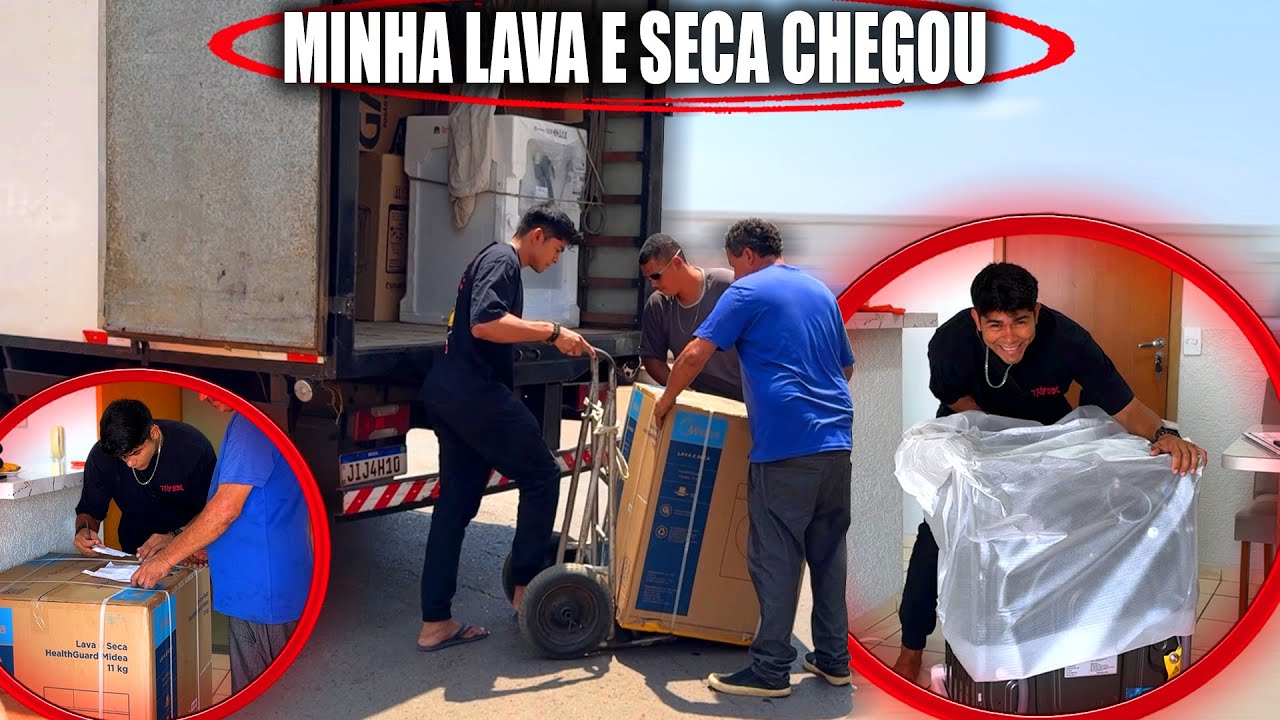 MINHA MÁQUINA LAVA E SECA CHEGOU 😍🏡 ( MAIS UMA CONQUISTA MORANDO SOZINHO 🏡)