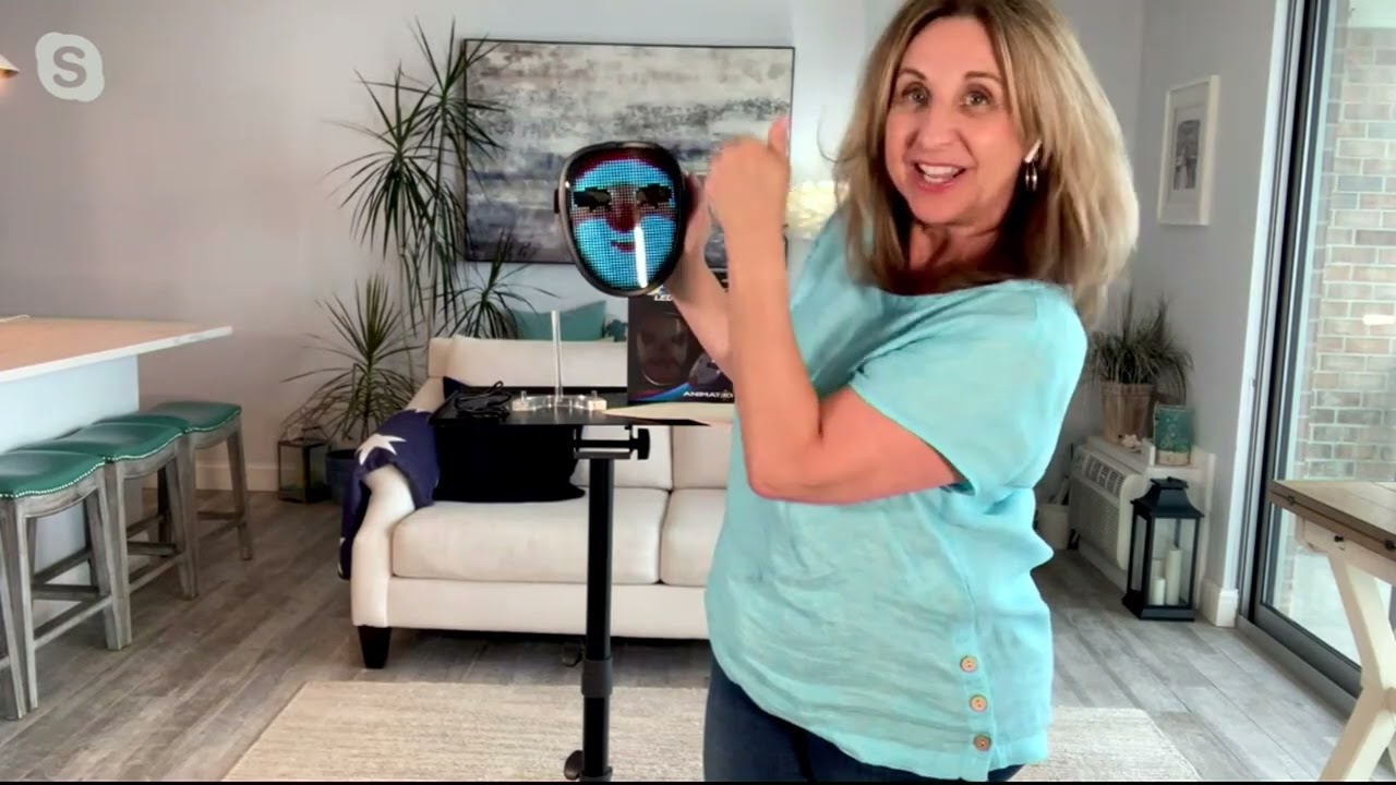 Super Bright LED Light Face Changing Mask with Button Control on QVC