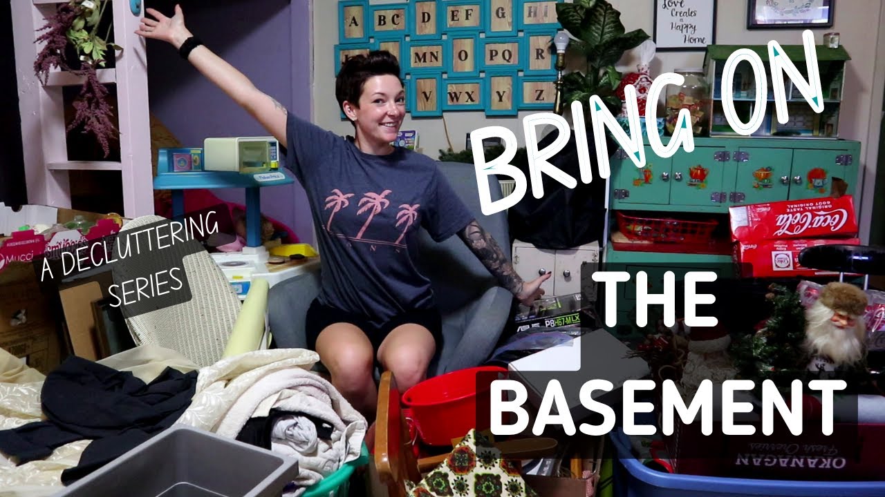 *NEW* BASEMENT DECLUTTER // Minimizing the House // Letting Go of Clutter // Home Transformation 22