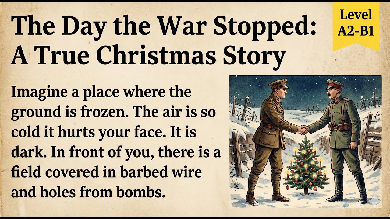 The Day the War Stopped: A True Christmas Story | Learn English (Level A2-B1)