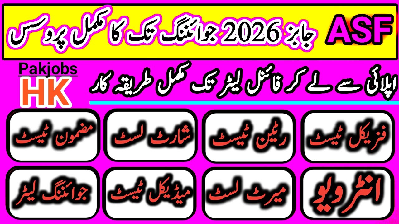 ASF all test information all test details complete video about process apply to joining letter