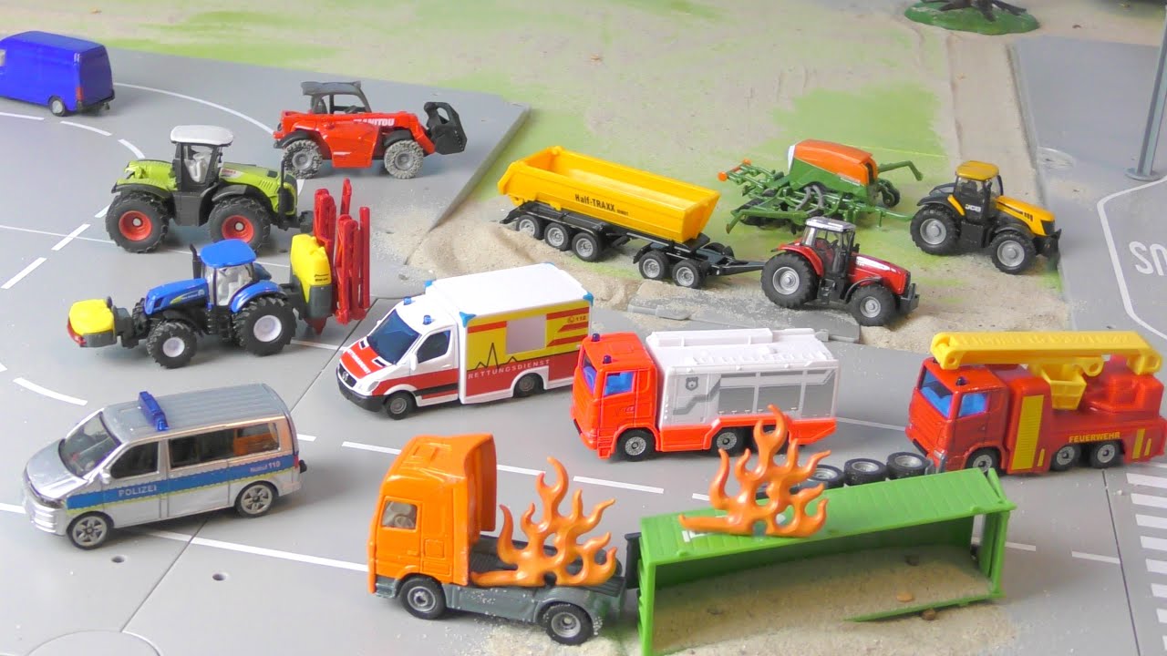 Trecker, Güllewagen & Traktor - Unfall auf dem Bauernhof - Bauernhof Fahrzeuge - Farm Vehicles