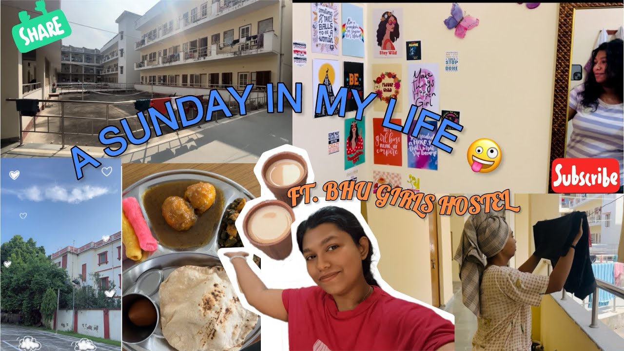 A sunday w/me ft. BHU Girls hostel 🫶🏻🏥 #trending #bhulife #bhu #girls #hostellife #vlog #sunday