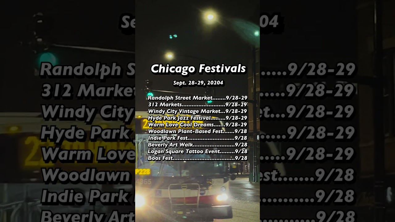Chicago festivals (9/28-29) #chicagotravelguide #chicagomusicscene #chicagoartist #chicagoevents