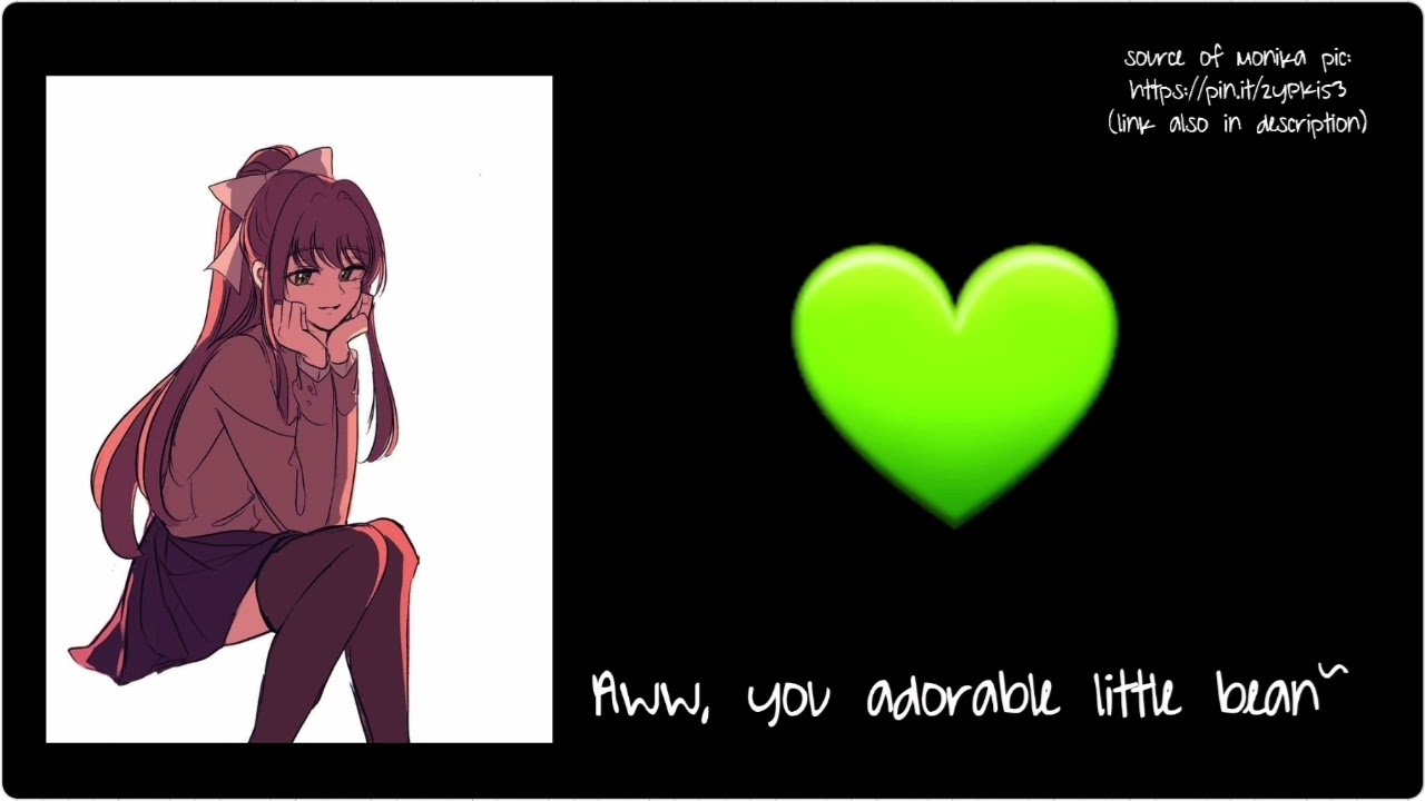 💚Классные признания💕 | Моника x Застенчивый Слушатель | DDLC флафф [F4A]