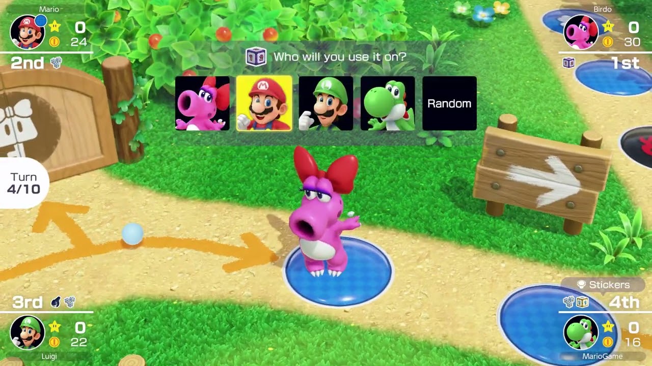Mario Party Superstars | Mario vs Luigi vs Yoshi vs Birdo #675 Turns 10 (Player 1)