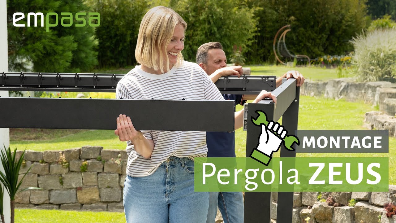 Pergola / Terrassenüberdachung ZEUS aufbauen – Montageanleitung  | empasa