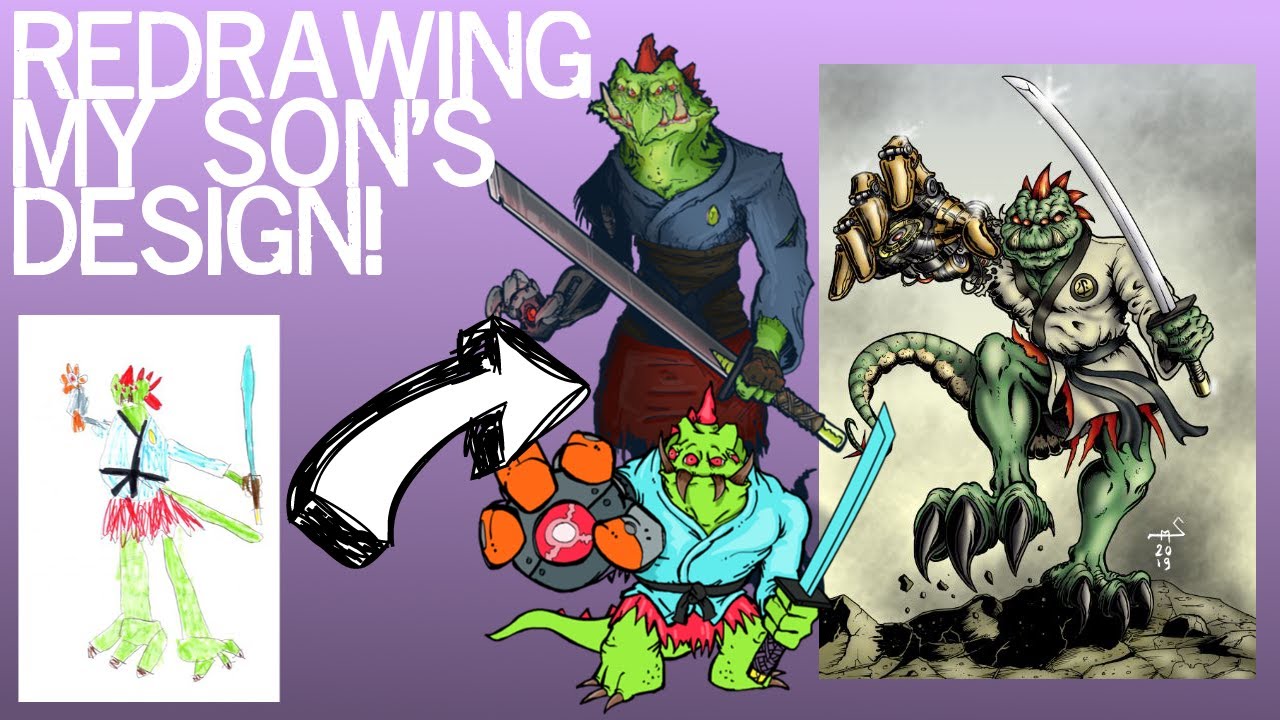 Redrawing my son's design! (with Haddy The Creator)