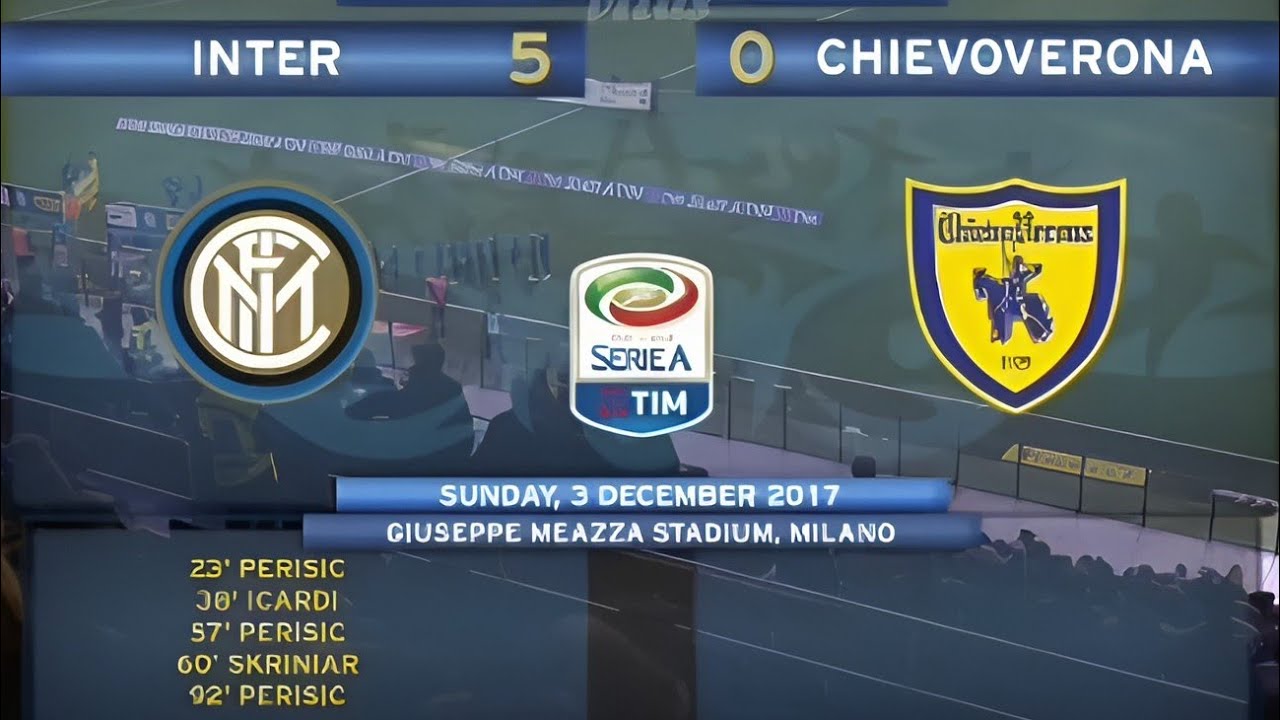 Inter-Chievo 5:0, 2017/18 - highlights (tripletta di Ivan Peri&scaron;ić)