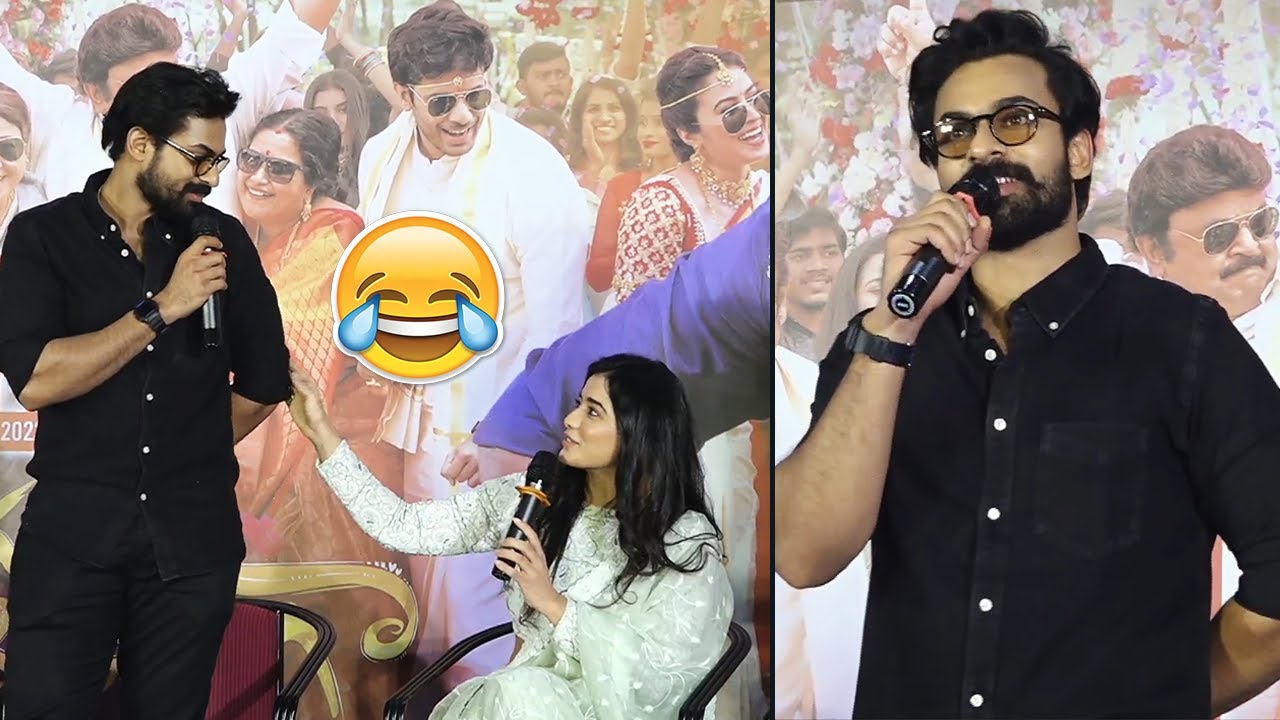 Panja Vaishnav Tej Making Fun With Ketika Sharma @ Ranga Ranga Vaibhavanga Trailer Launch Event