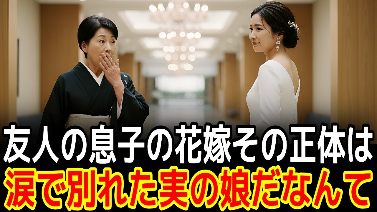 友人の息子の花嫁その正体は涙で別れた実の娘だなんて|感動の実話|衝撃の逆転劇|人生ドラマ|