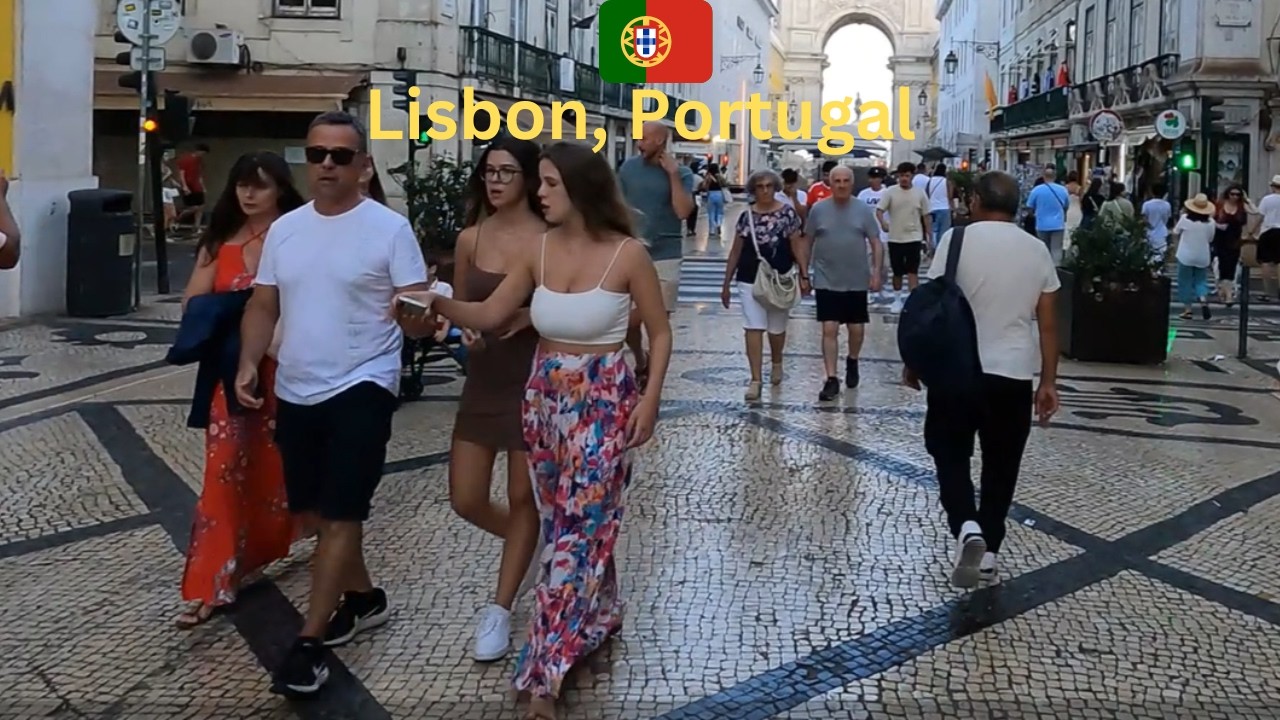 LISBON Portugal Walking Tour - Augusta Street  [4K HD] | Lisbon Portugal Walking Tour Augusta Street