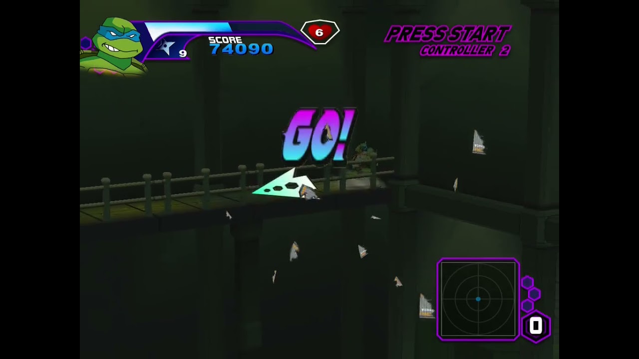 Teenage Mutant Ninja Turtles: 2003 Game (PC) - Stage 4 - Leonardo (Hard + All Makimonos)