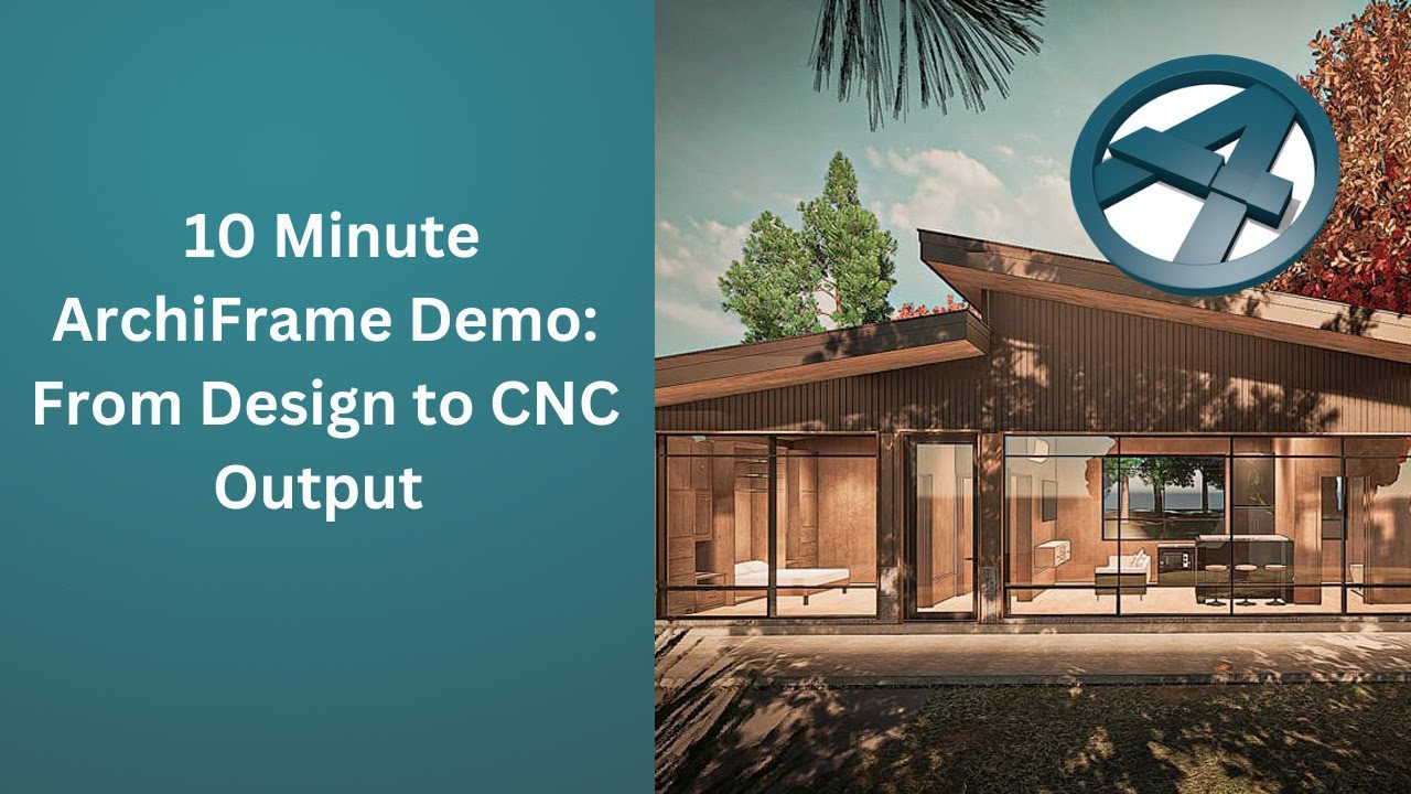 ArchiFrame Sample House Demo: Drafting to CNC in 10 minutes