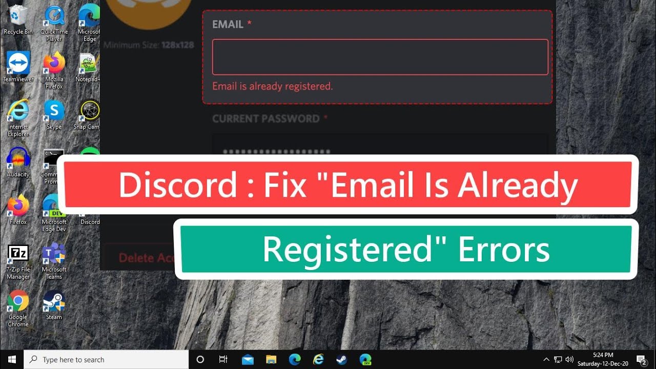 Discord : Fix &ldquo;Email is Already Registered&rdquo; Errors