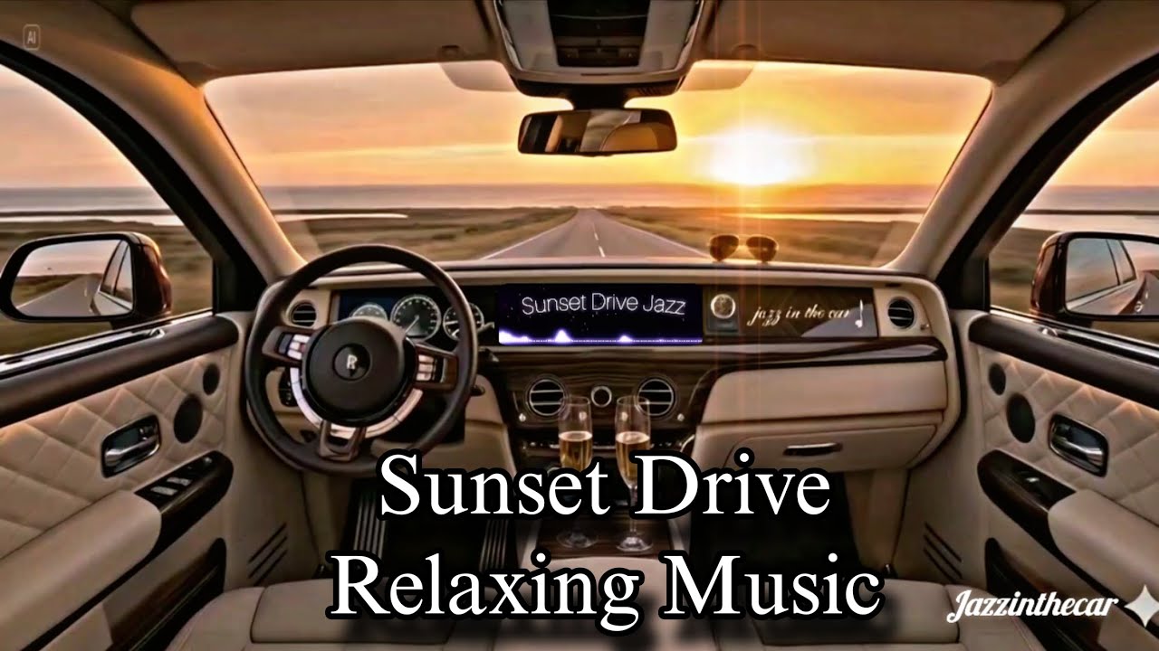 Smooth Jazz RnB Instrumental for Relaxation & Deep Focus - Luxury Car Sunset Drive