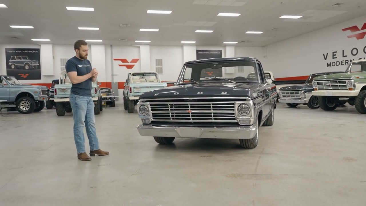 Classic Ford F100 For Sale | Velocity Street Series 1972 Ford F100 in Neptune Blue No.3883