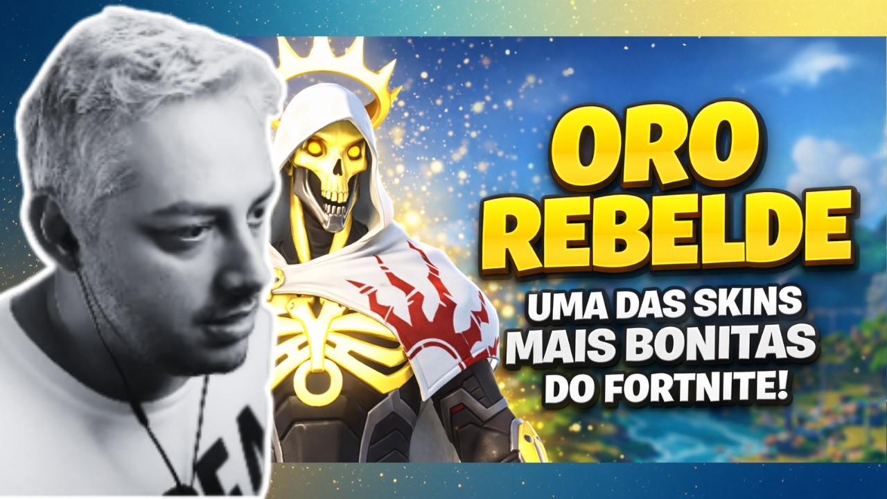 Oro Rebelde na gameplay: a skin mais bonita do #Fortnite ? 😳👑