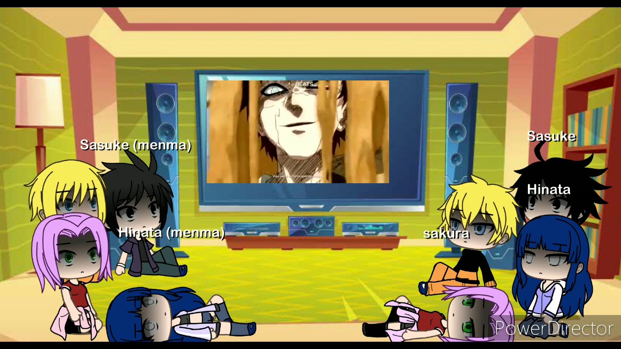dimensão do menma e Naruto reagindo à rap do neji, naruto e gaara e flash beats madara