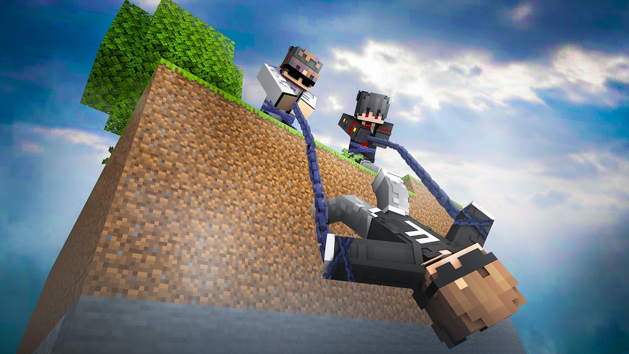 Minecraft But We Are Chained Together on One Chunk! @NizGamer
