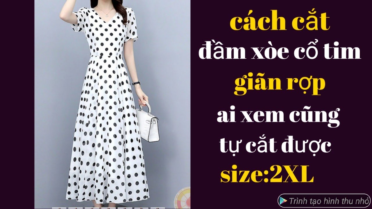 405✅Cách cắt đầm xòe giãn rợp thời trang công thức siêu dễ ai xem cũng tự cắt được .Super easy