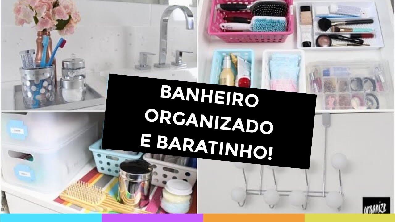 BANHEIRO ORGANIZADO COM PRODUTOS BARATOS E FUNCIONAIS DE LOJAS DE UTILIDADES! Organize sem Frescuras