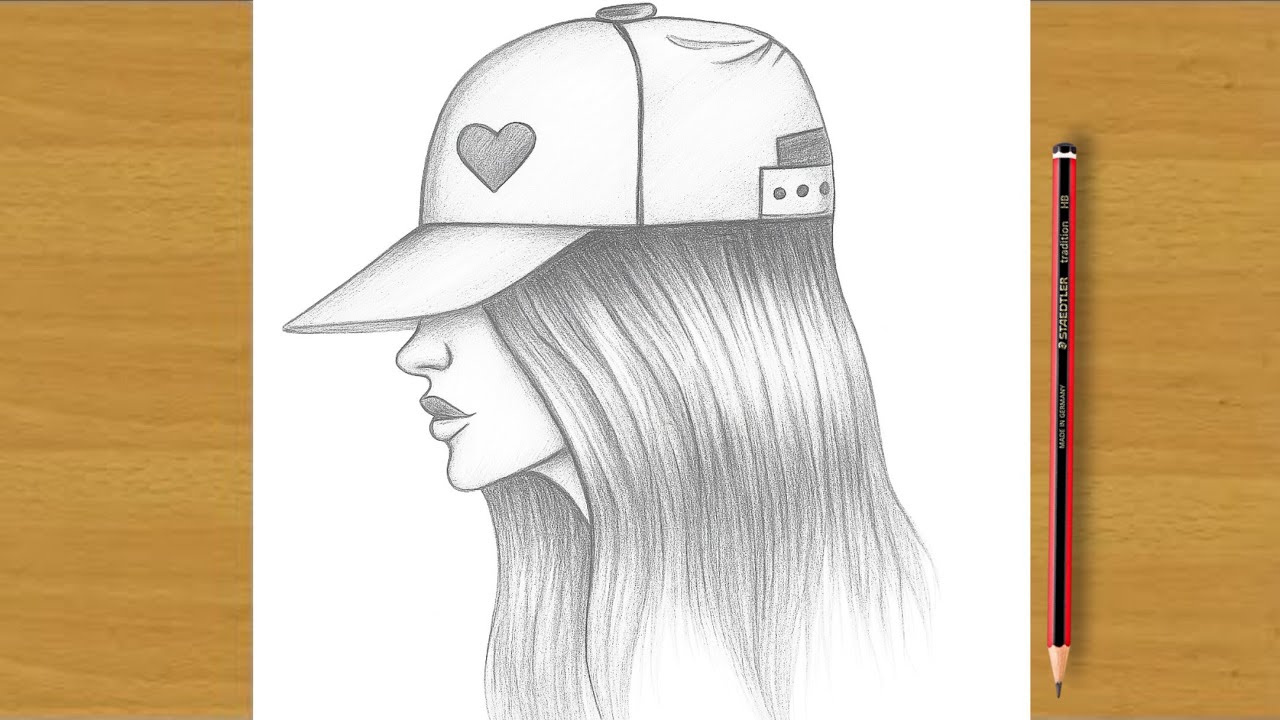 How to Draw a Girl with Cap | Easy Pencil Sketch for Beginners