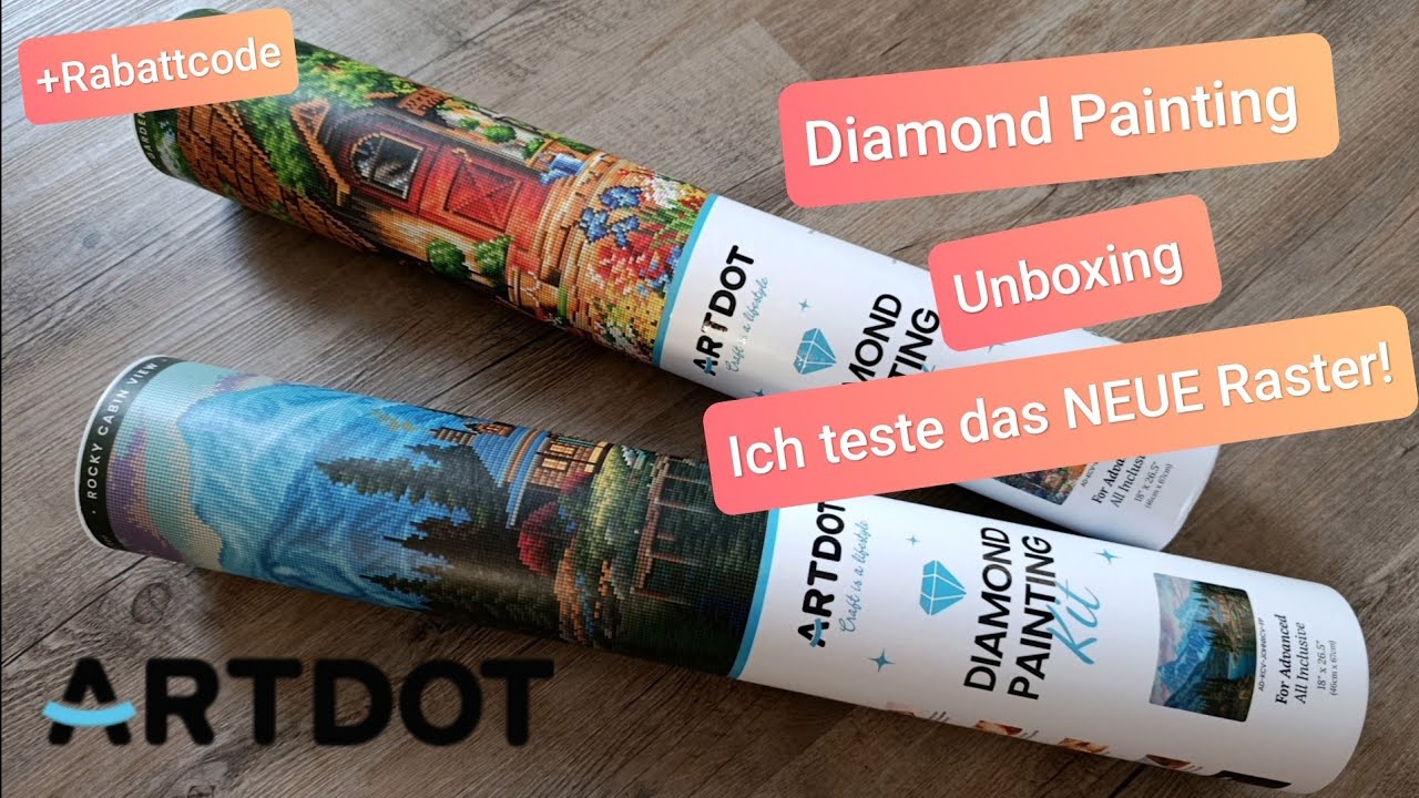 💎Diamond Painting Unboxing| Ich teste das Neue Raster 😯|Artdot| Neue Bilder mit ABs +Rabattcode🛍️