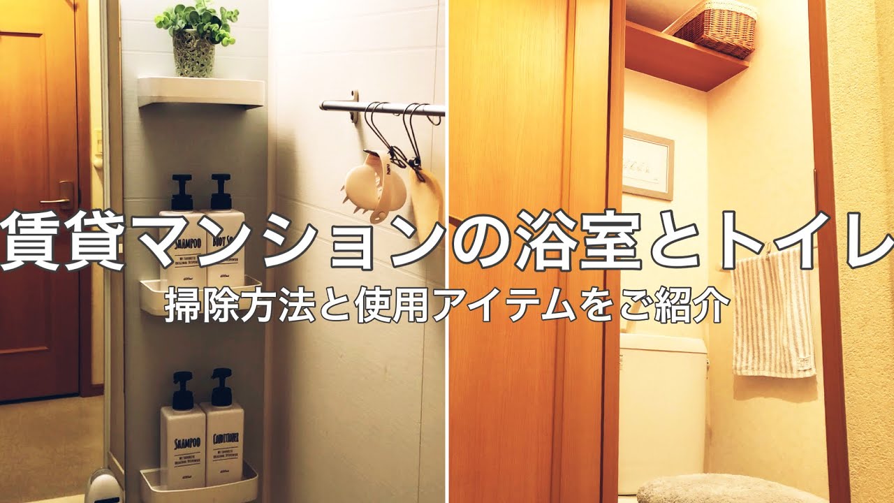 【浴室とトイレ】掃除方法と使用アイテムなどをご紹介します【賃貸マンション】