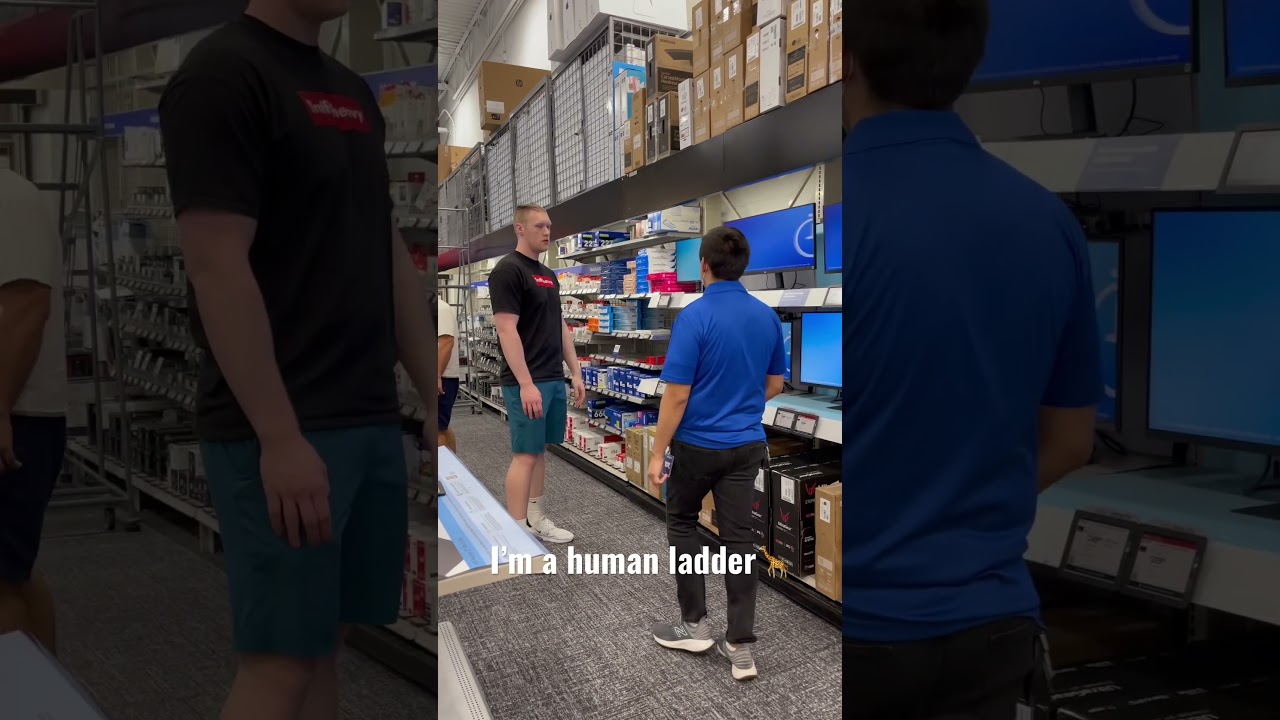I&rsquo;ve never used a ladder in my life #ladder #bestbuy #tall